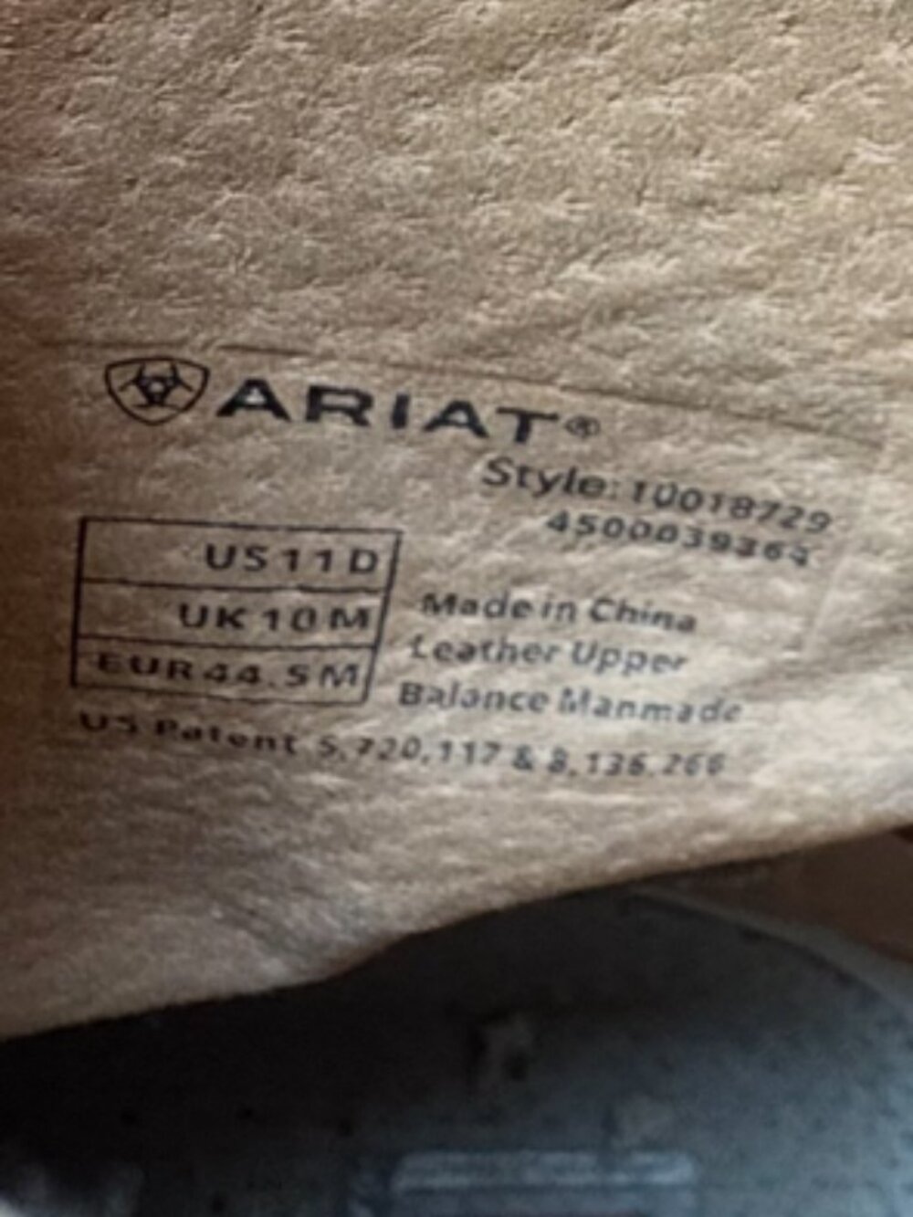 Ariat boots size men’s US 11, Leather Western Cowboy Boots model 10018729 - Picture 5 of 6